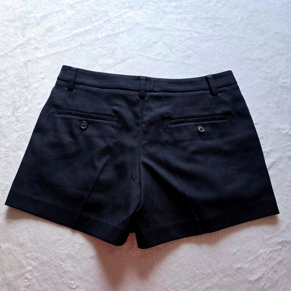 Uniqlo Womens Navy Blue Wool Blend Pleated Tailored Shorts Size 58  221-128889 - Picture 10 of 13
